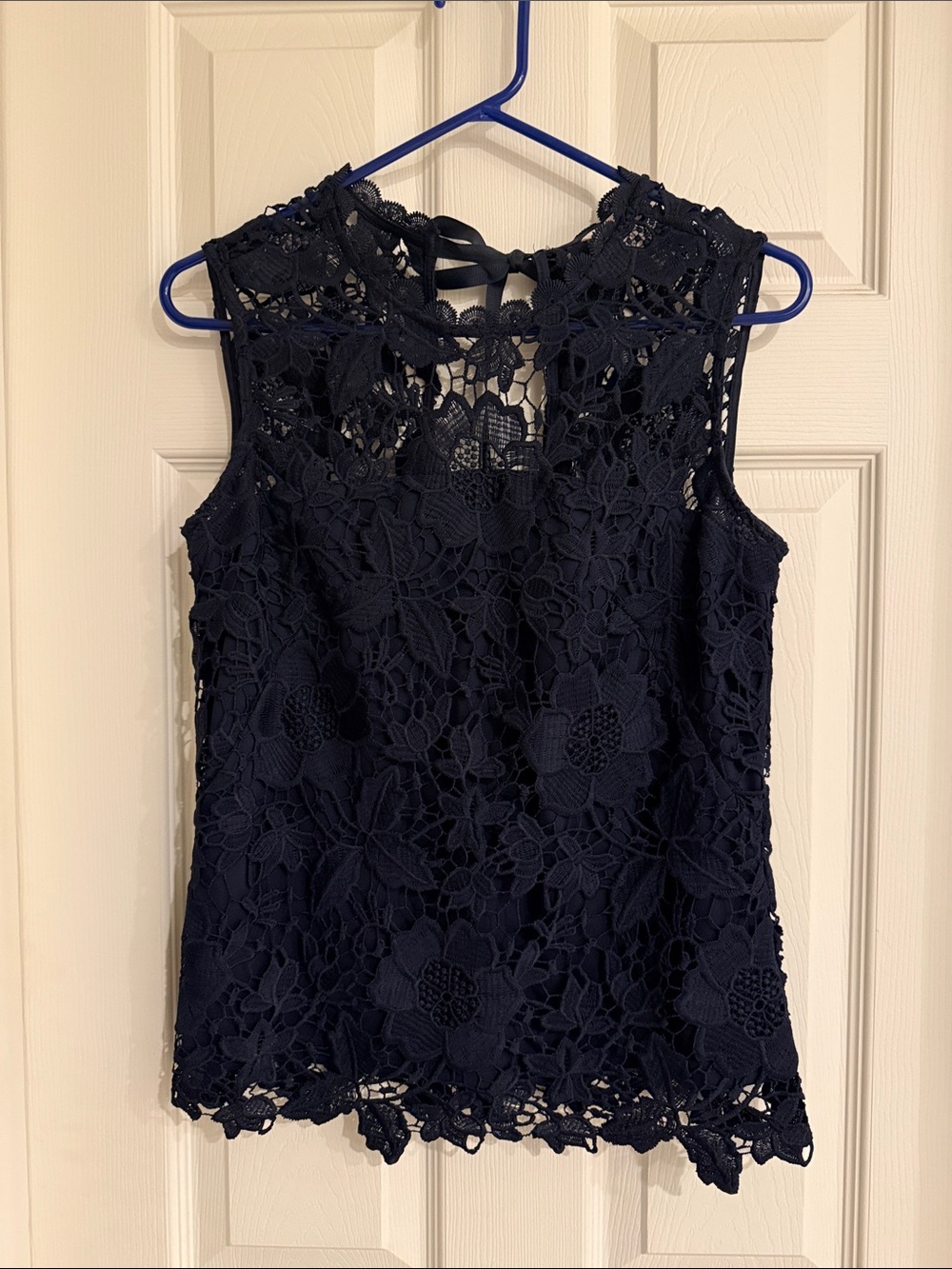 Nanette Lepore Navy Floral Lace Sleeveless Camisole